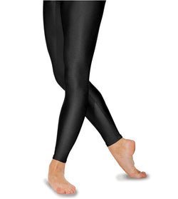 Black footless dance tights or dance leggings from Roch Valley