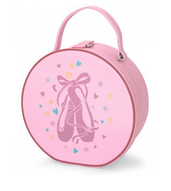 Pink vanity case for ballet and dance shoes
