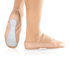 Full Sole Leather Ballet Shoe available in Pink, White and Black
