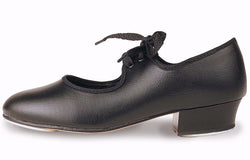 Black Tap Shoe with low Heel from Roch Valley Dancewear.